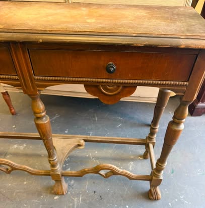 Small antique table before restoration